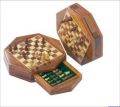 Шахматы магнитные шестиугольные, поле 10 мм. Арт. 2718